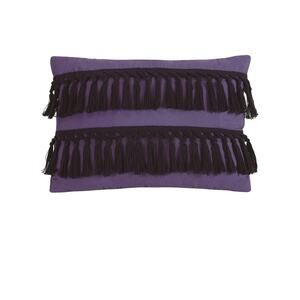 Mainstays Purple And Blue Throw Pillow. 14.5x10.5 Inches. Tassels. Decorative
